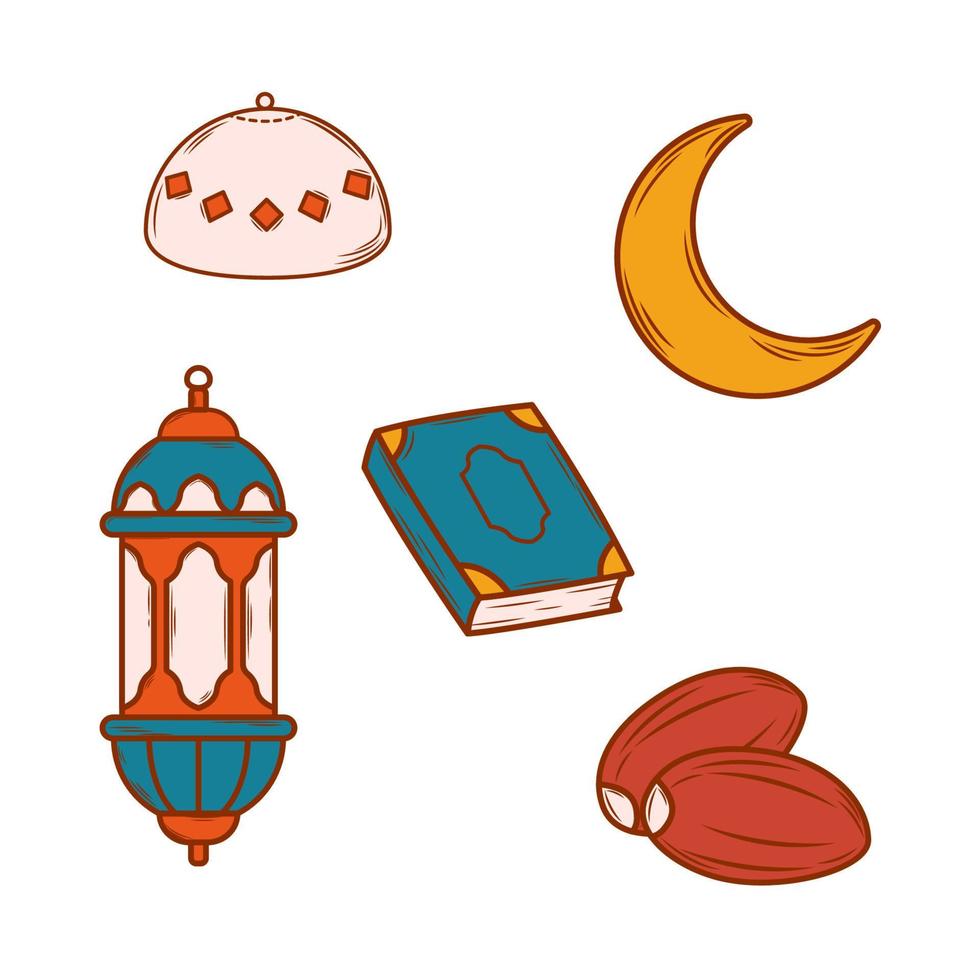 illustration design ramadan kareem element vector