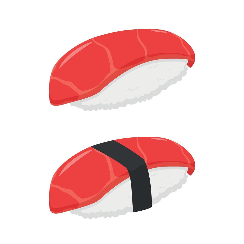 sushi illustration design with fresh meat vector