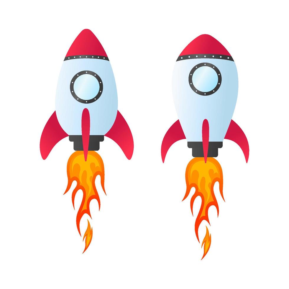 rocket collection vector illustration design. rockets are gliding