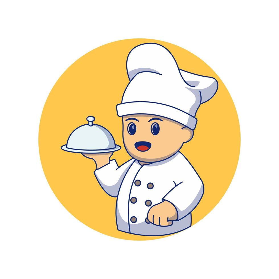 sonriente cocinero vector ilustración diseño