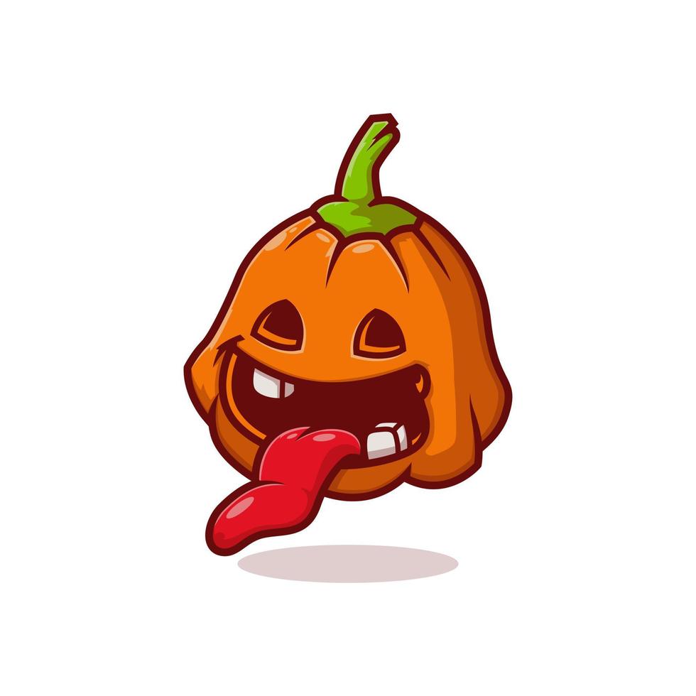 cute little pumpkin jack o lantern vector illustration design