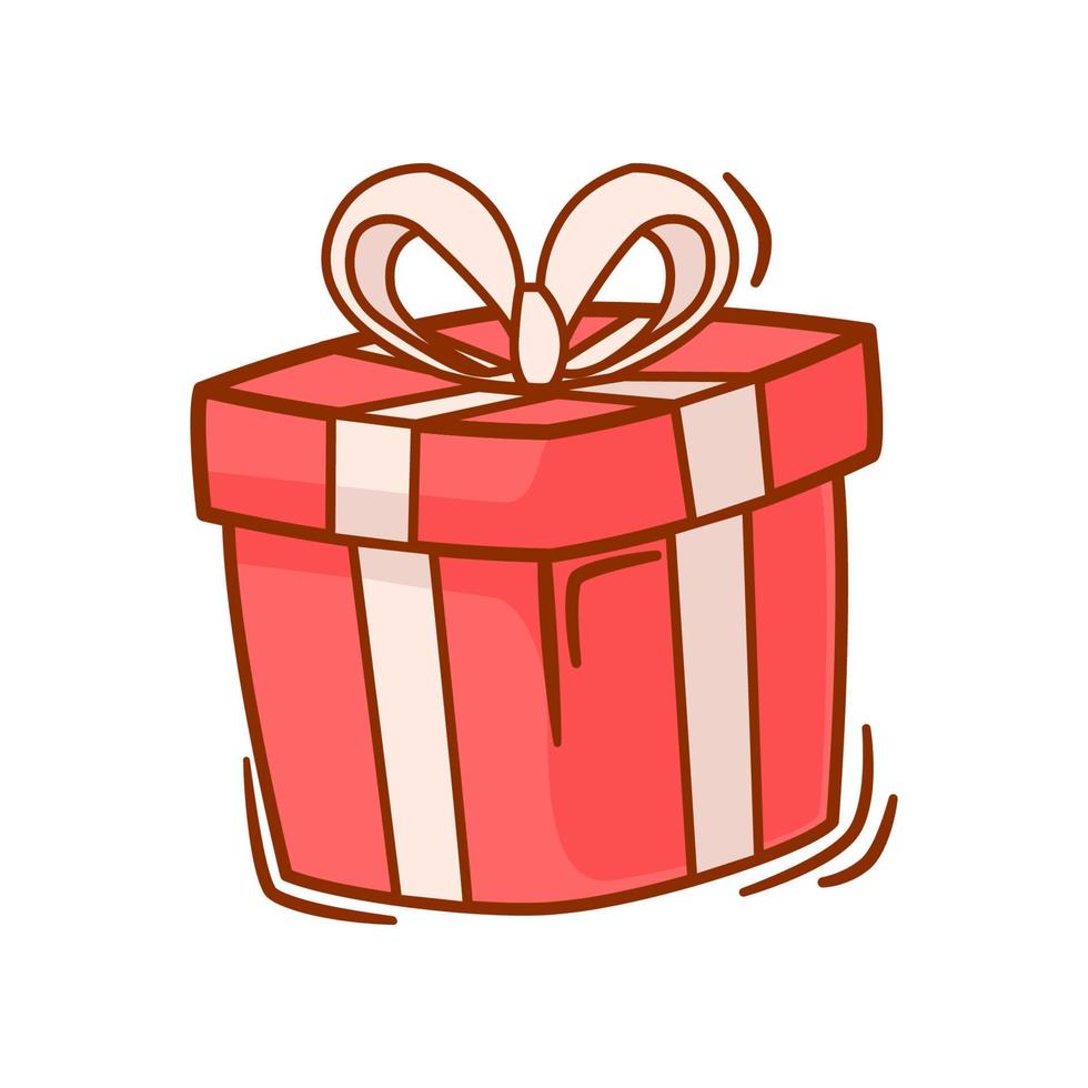 valentine gift box doodle illustration designs vector