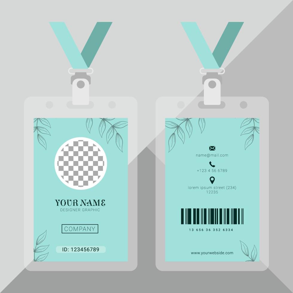 design clean floral id card design vector
