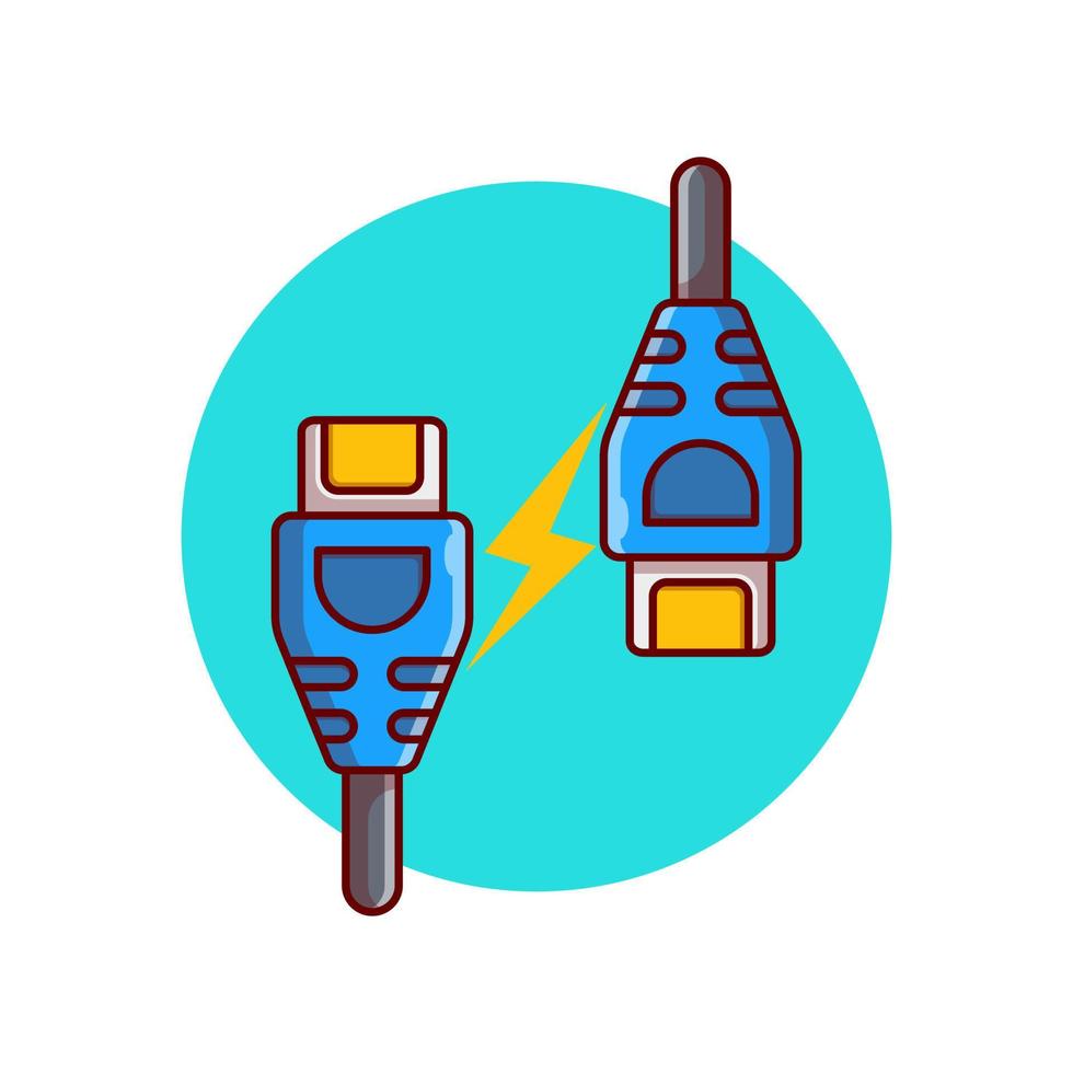 ethernet conector cable vector ilustración diseño