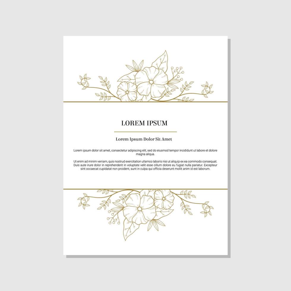 beautiful soft flower and leaf frame vector