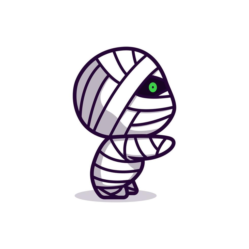 cute little mummy illustration vector