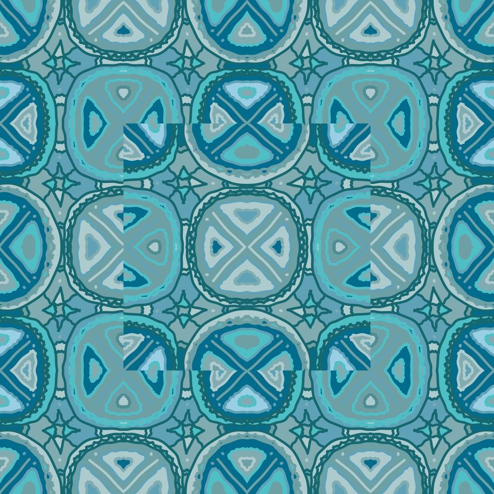 Creative doodle mosaic tile. Abstract Scribble seamless background pattern. vector
