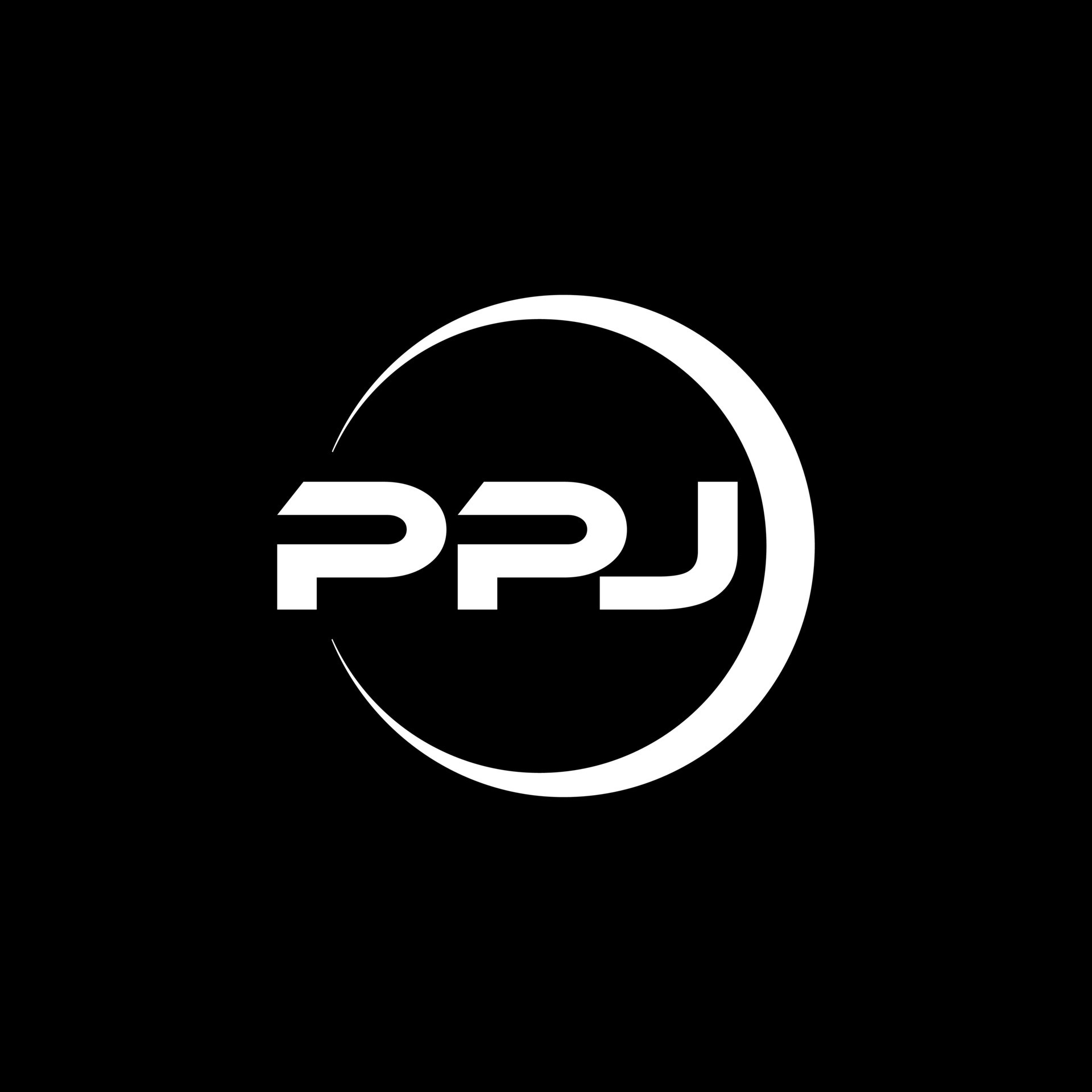 ppj letra logo diseño en ilustración. vector logo, caligrafía diseños ...