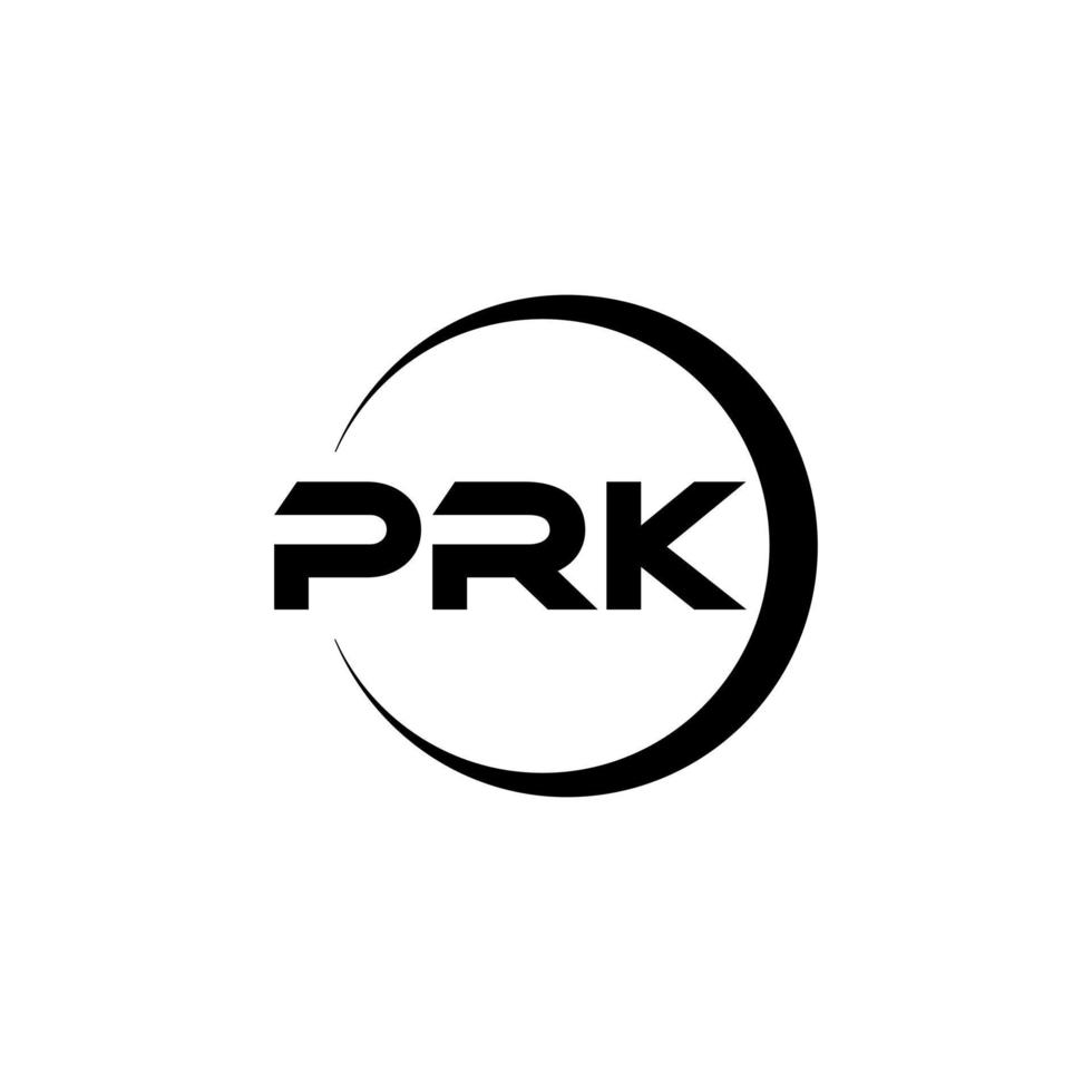 prk letra logo diseño en ilustración. vector logo, caligrafía diseños para logo, póster, invitación, etc.