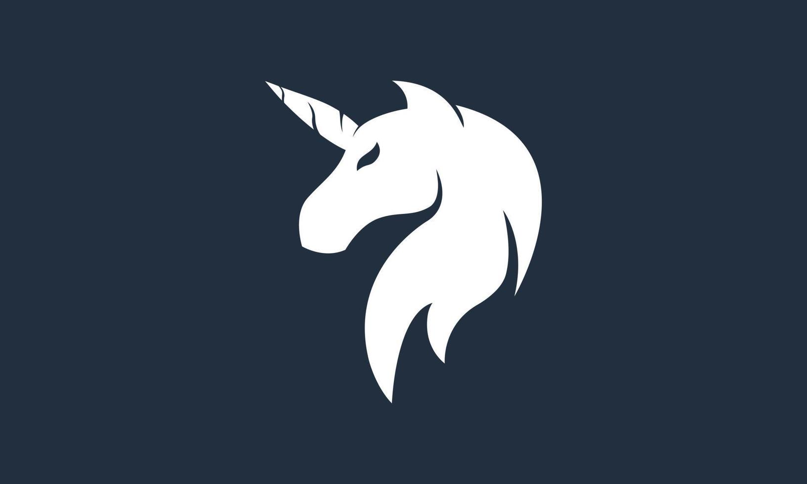 Unicorn head logo illustration design. Isolated logo design. Suitable for logos, stickers, book covers etc. vector