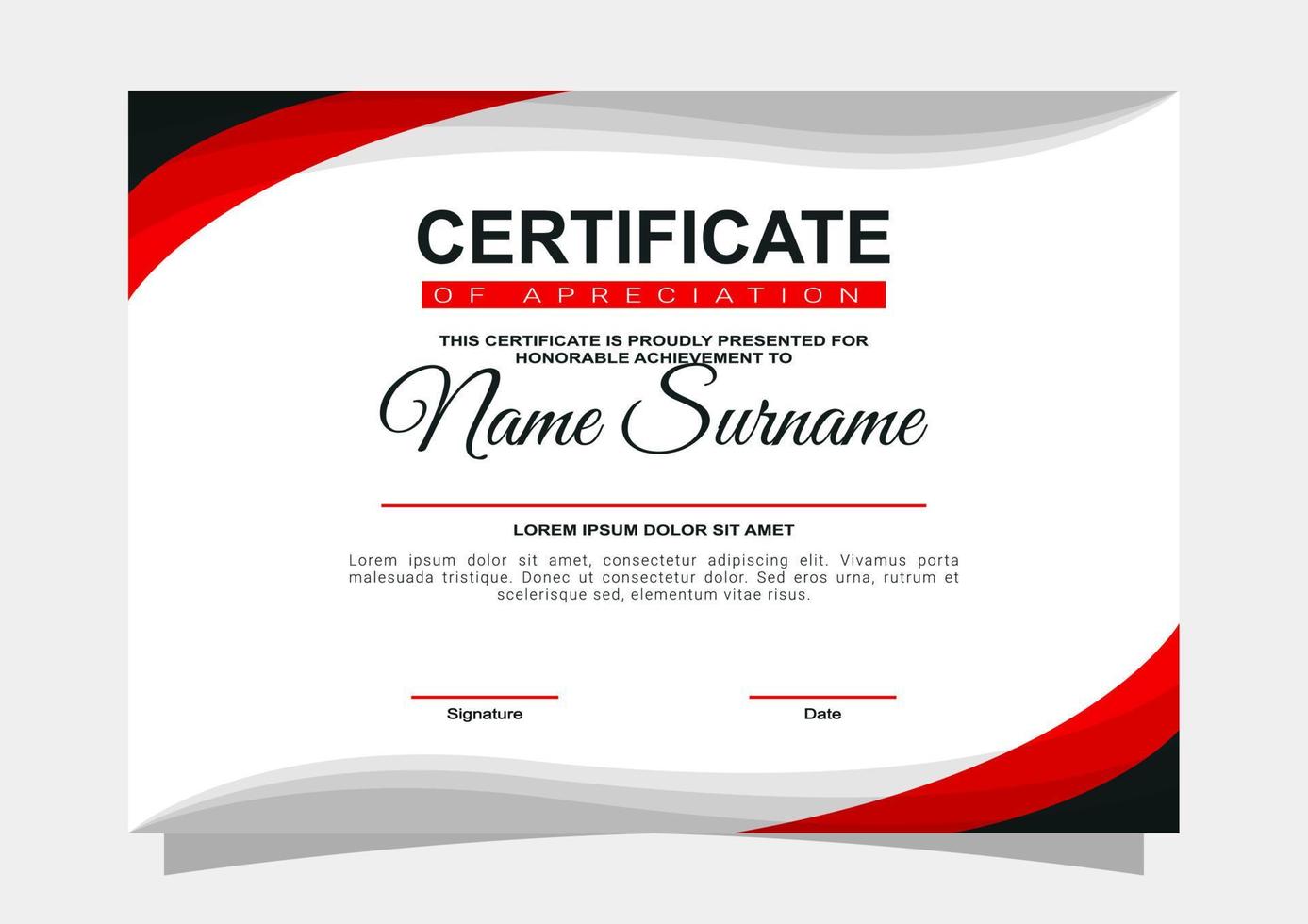 design abstract certificate template. certificate design vector