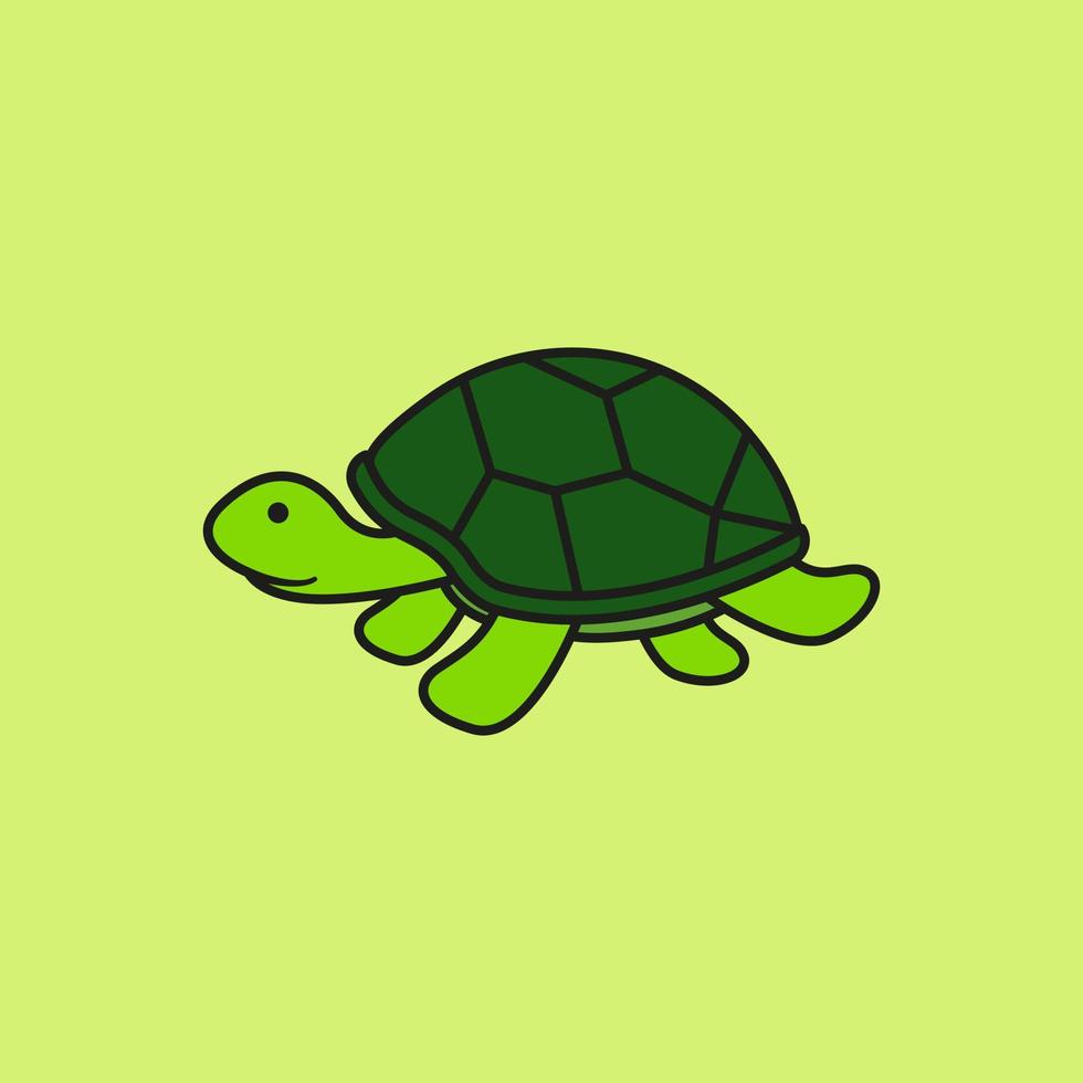 Turtle animal illustration design. Isolated animal design. Suitable for icons, stickers, banners, book covers, landing pages etc. vector