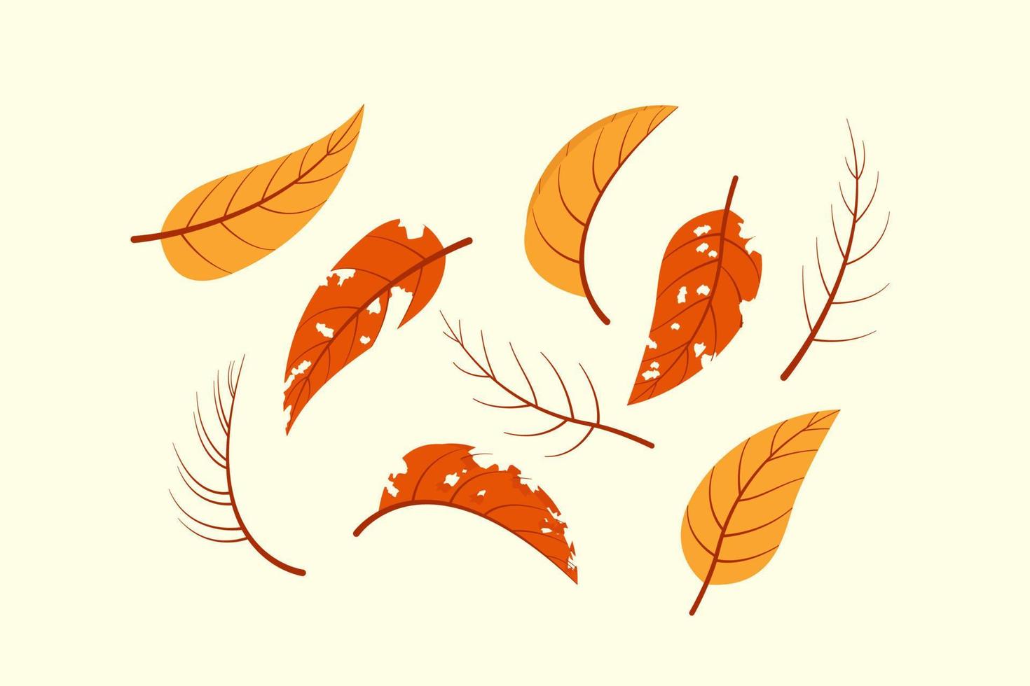 leaf illustration design. withered leaf illustration vector