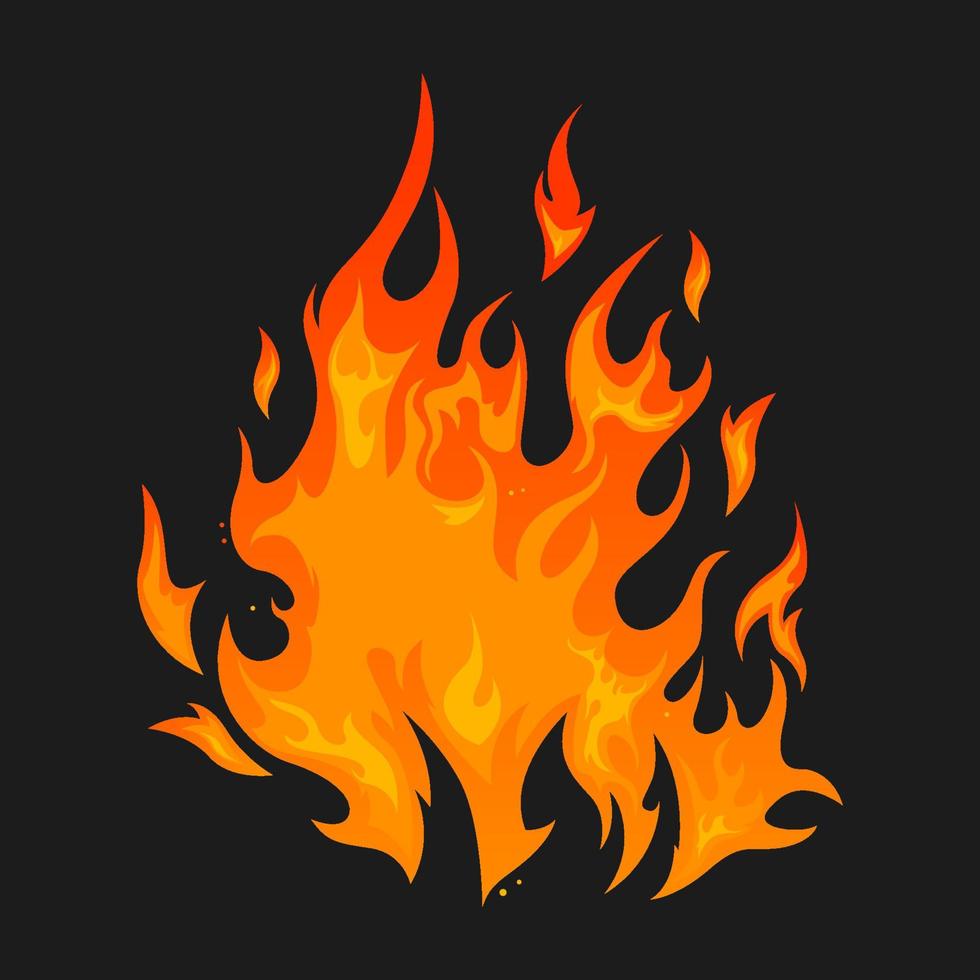 realistic flame illustration design vector