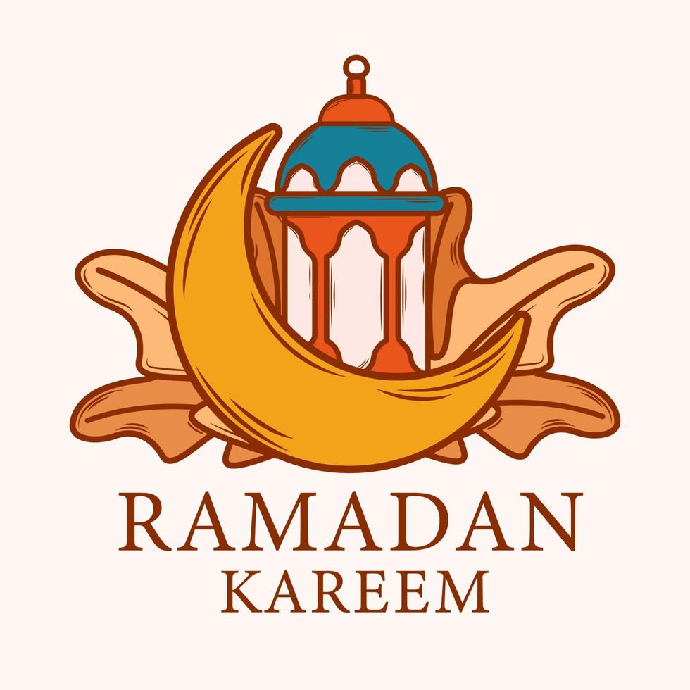 enviar Ramadán kareem social medios de comunicación diseño vector