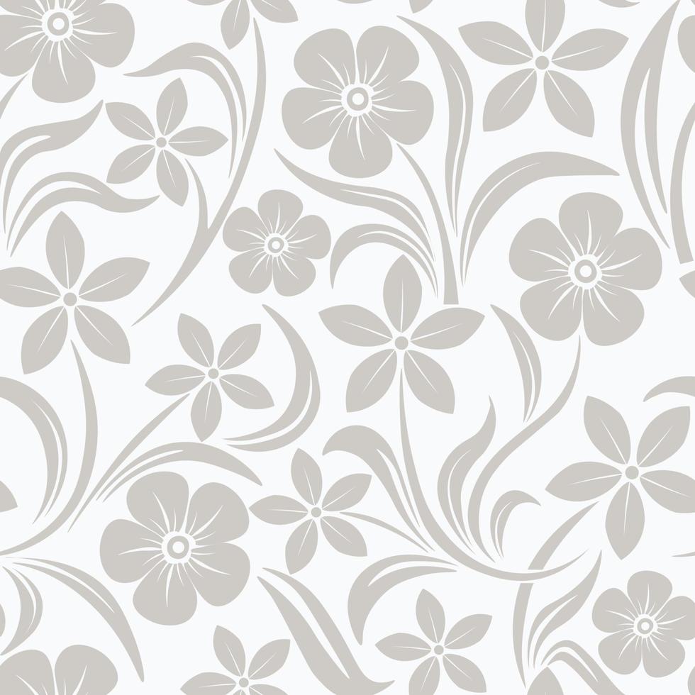 Seamless floral vector pattern. Decorative wallpaper and background for fabric, textile, print.