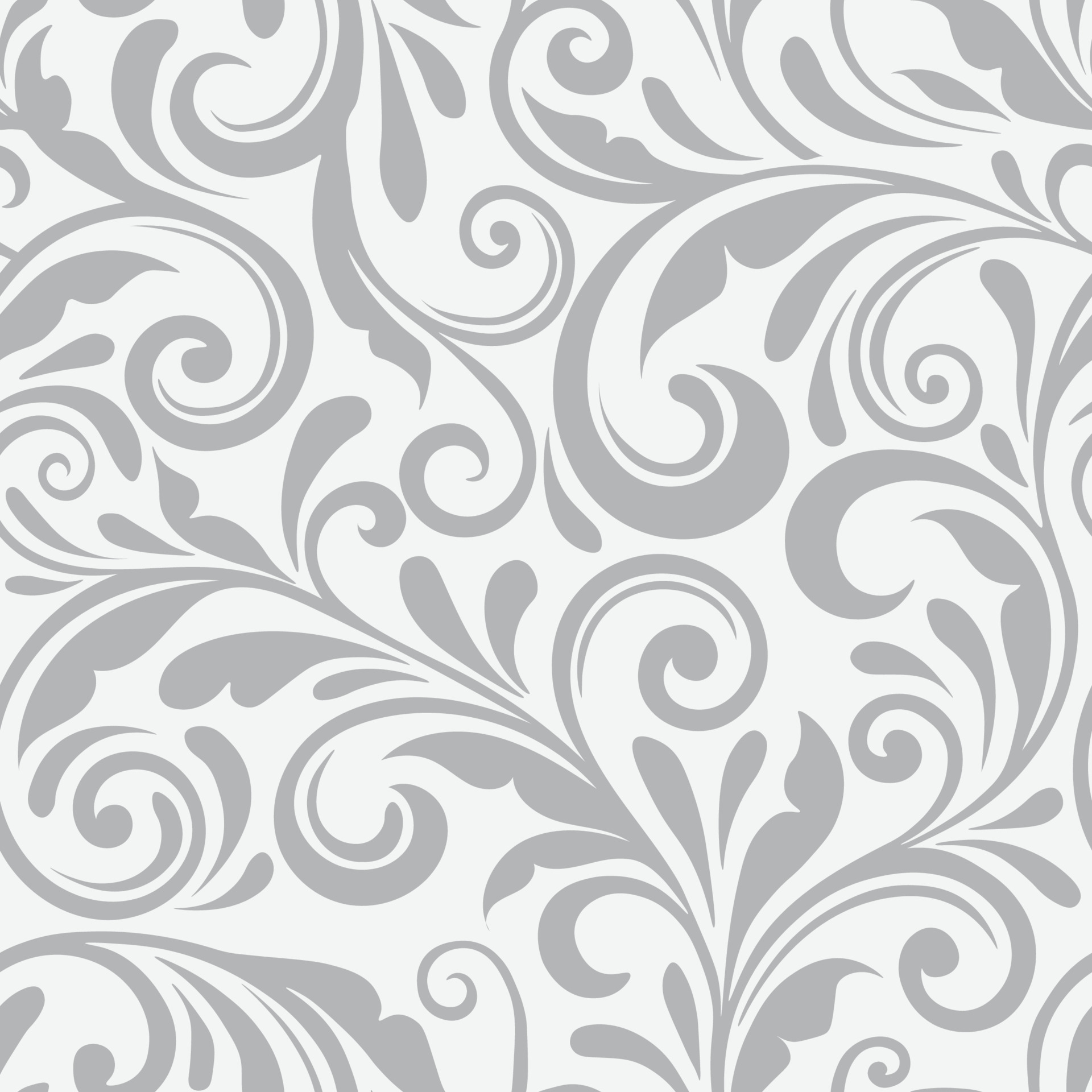 Seamless floral, swirl vector pattern. Decorative wallpaper and