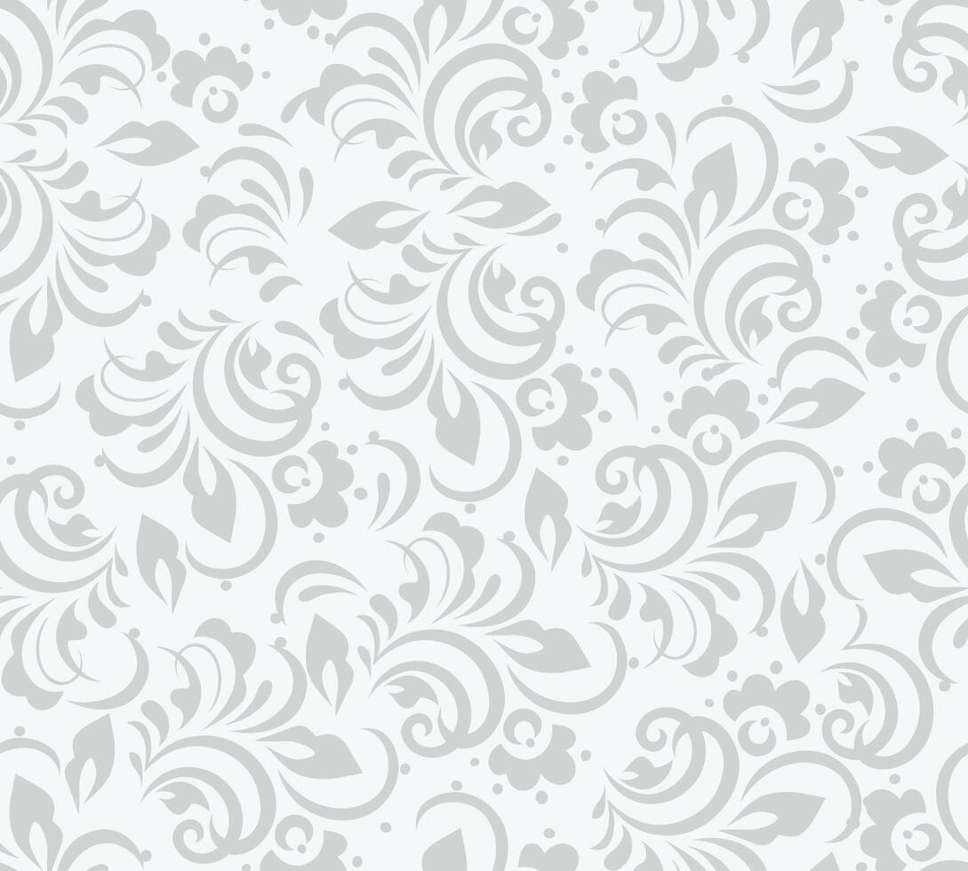 Seamless floral, swirl vector pattern. Decorative wallpaper and background for fabric, textile, print.