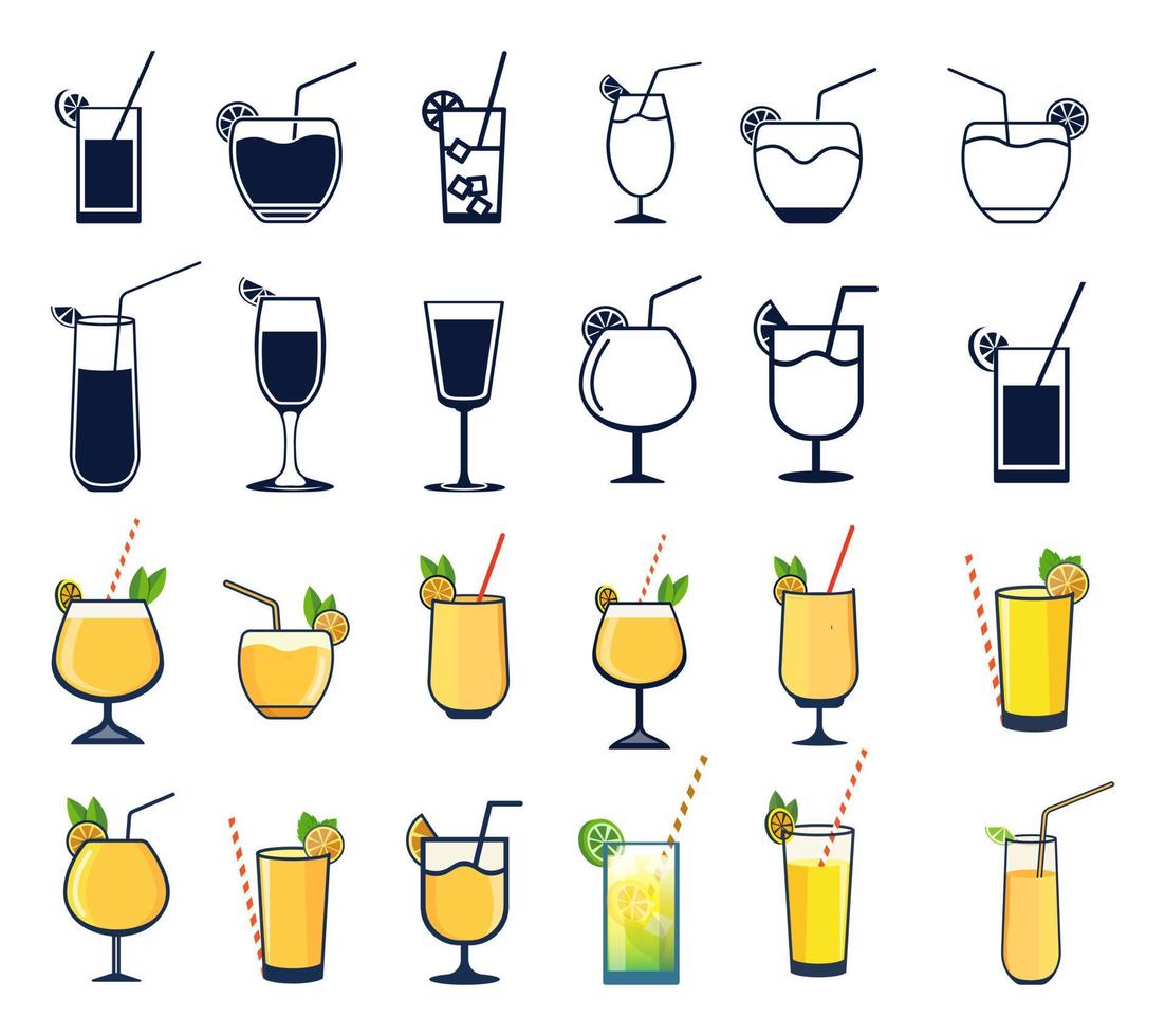 Premium Mimosa Illustrations Drink Glass Illustrations, isolated drawing fruit wine Bellini  Brunch Juice bar Party wineglass Elements Vector Collections Design.