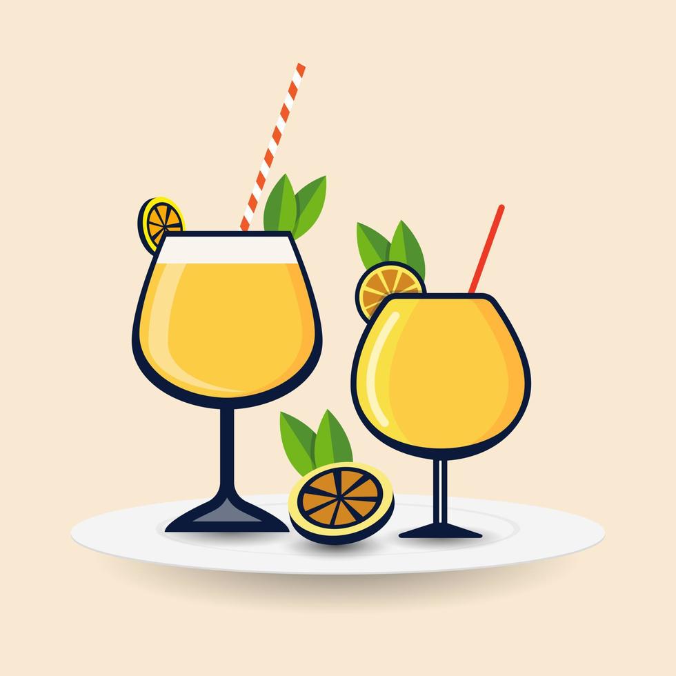 Premium Mimosa Illustrations Drink Glass Illustrations, isolated drawing fruit wine Bellini  Brunch Juice bar Party wineglass Elements Vector Collections Design.
