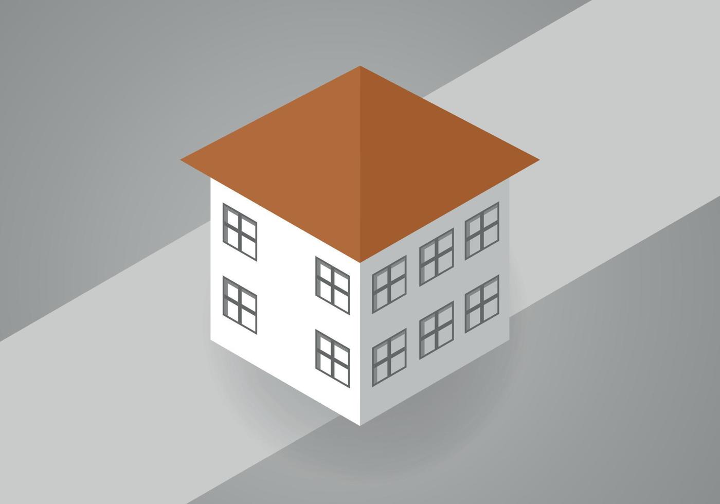Isolated isomatic small house, Vector Property