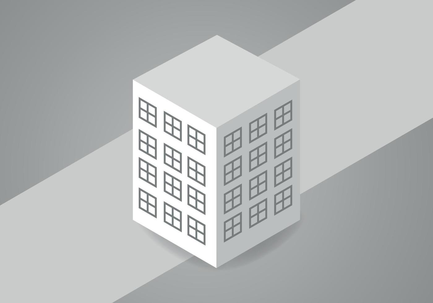 Isometric Skyscrapers office building. Isolation on background. vector