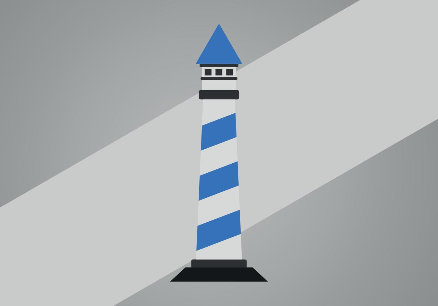 Sea lighthouse for navigation with decorated background modern vector design for graphics