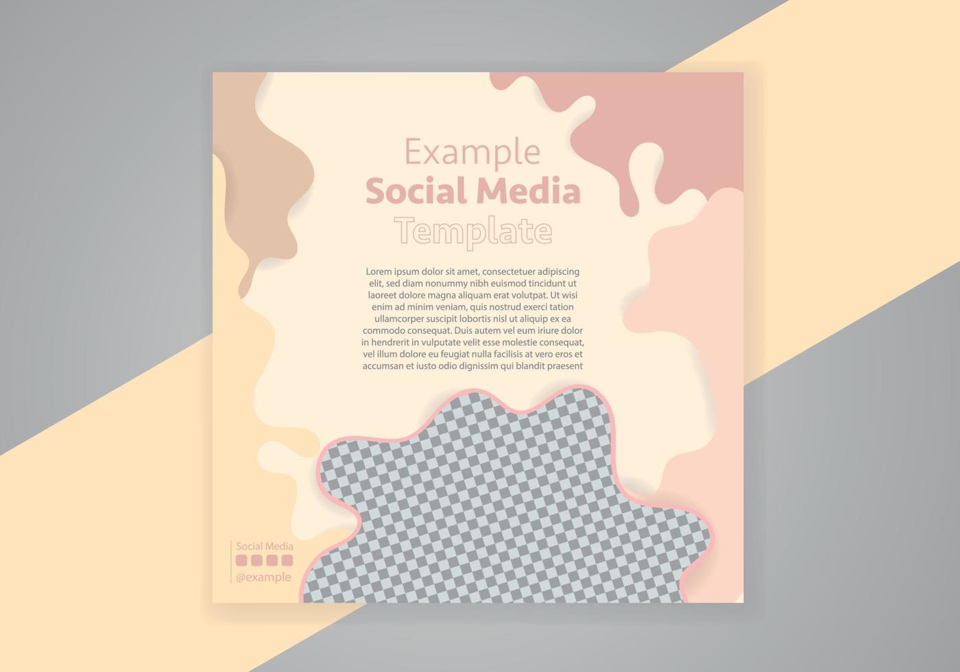 web banner for social media mobile apps, stylish design in pastel colors. Neutral background for social media post vector