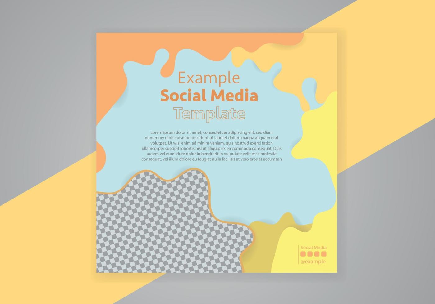 web bandera para social medios de comunicación móvil aplicaciones, elegante diseño en pastel colores. neutral antecedentes para social medios de comunicación enviar vector