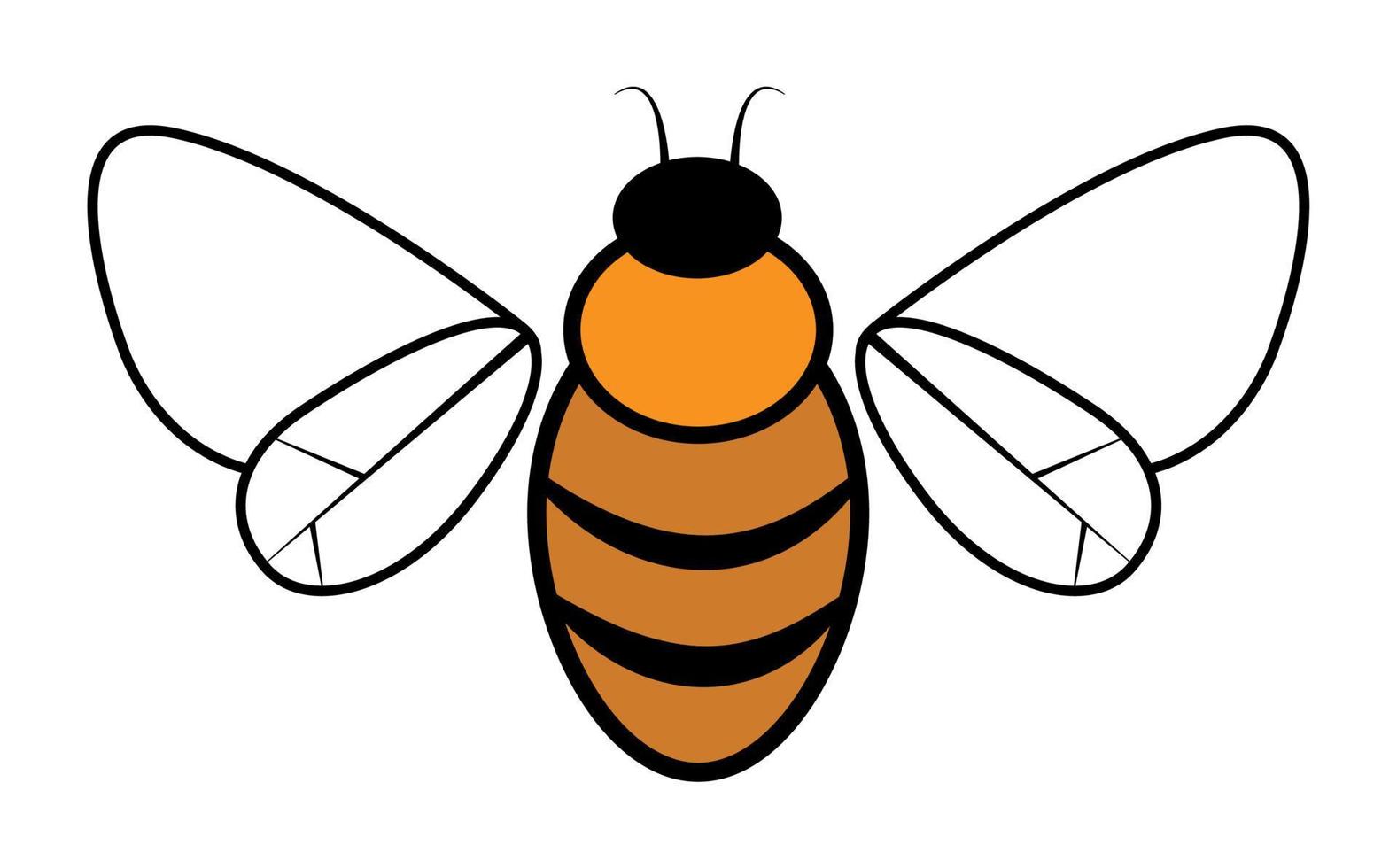 abeja logo. abeja símbolo. volador abeja. vector imagen aislado.