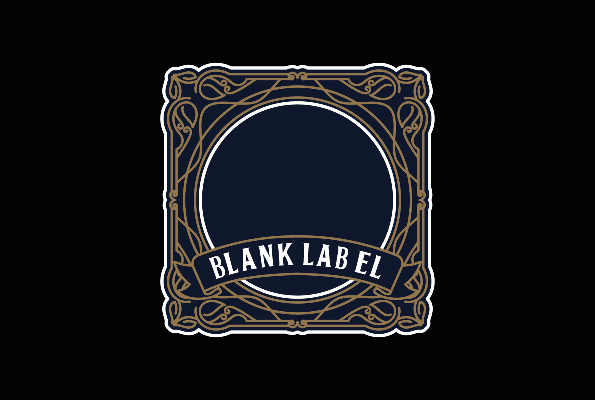 Vintage Retro Blank Square Round Badge Emblem Label Stamp Logo Design