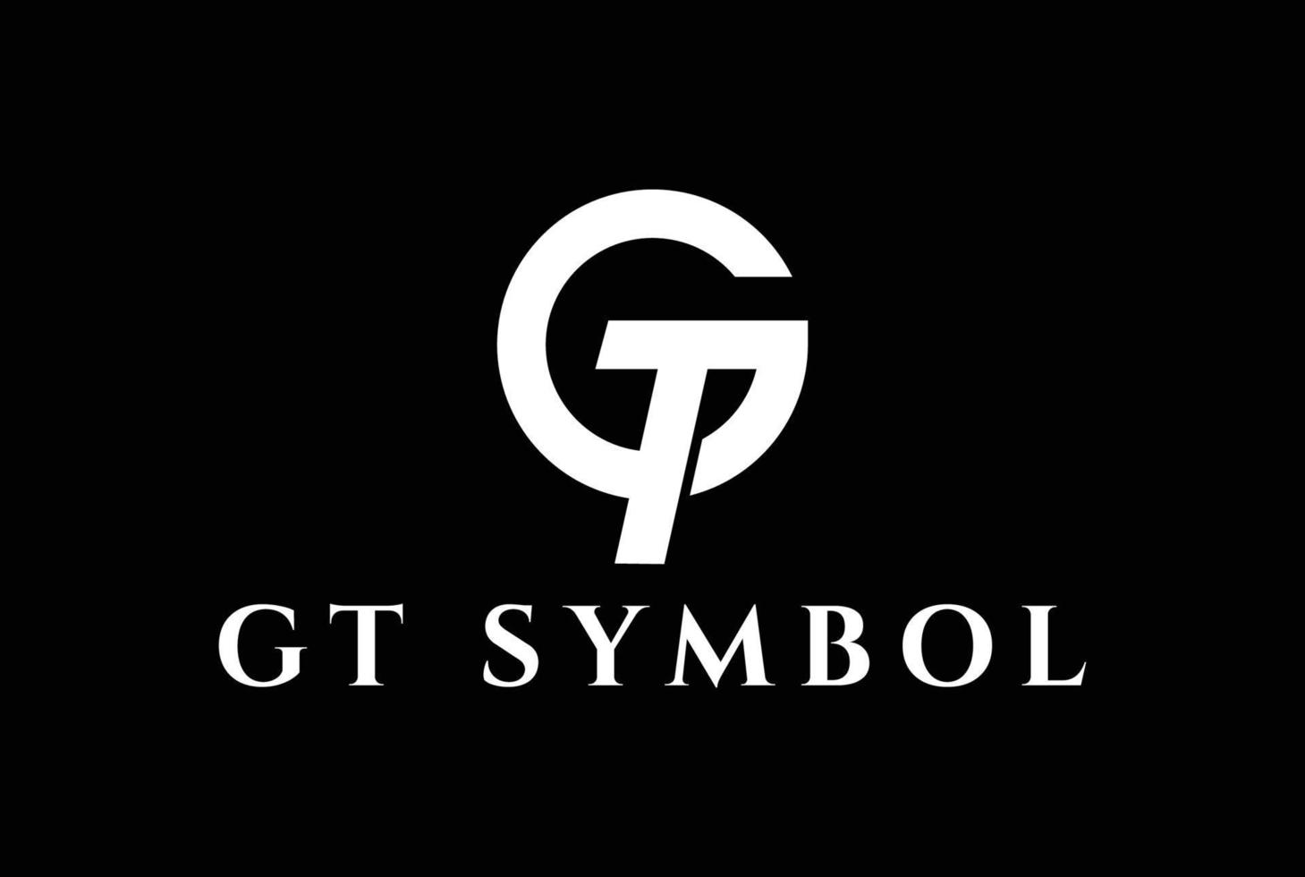 Modern Simple Minimalist GT TG Sign Symbol Logo Design Vector