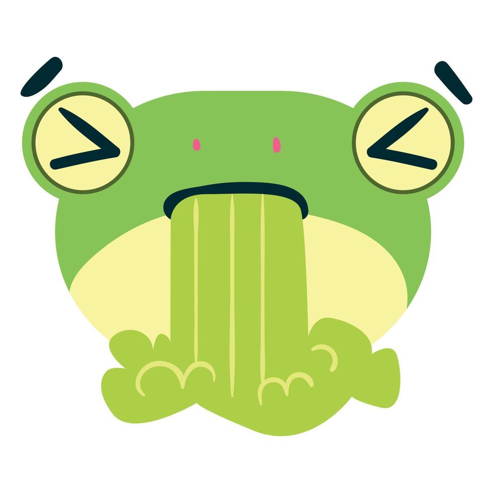 Sick Frog Face 21919993 Vector Art at Vecteezy