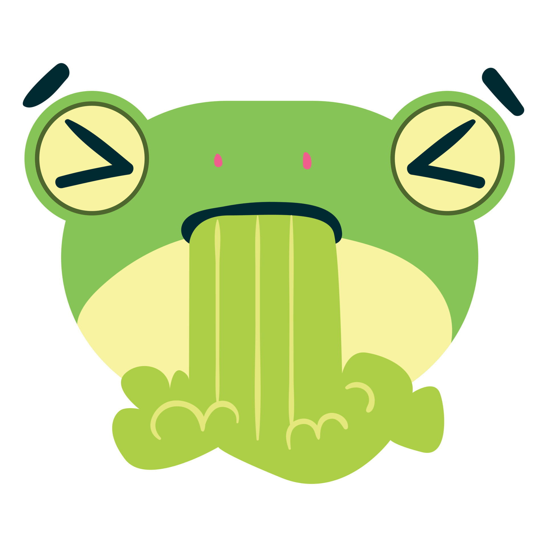 Sick Frog Face 21919993 Vector Art at Vecteezy