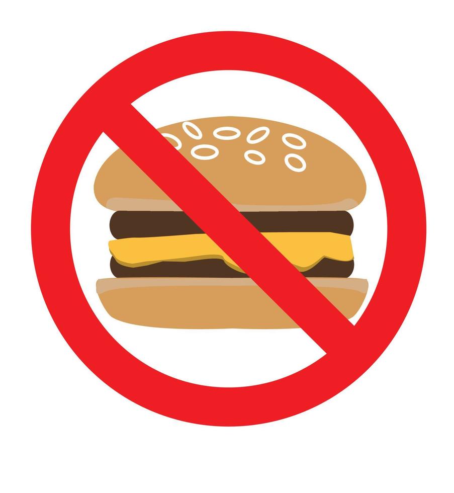 prohibir la comida rapida vector