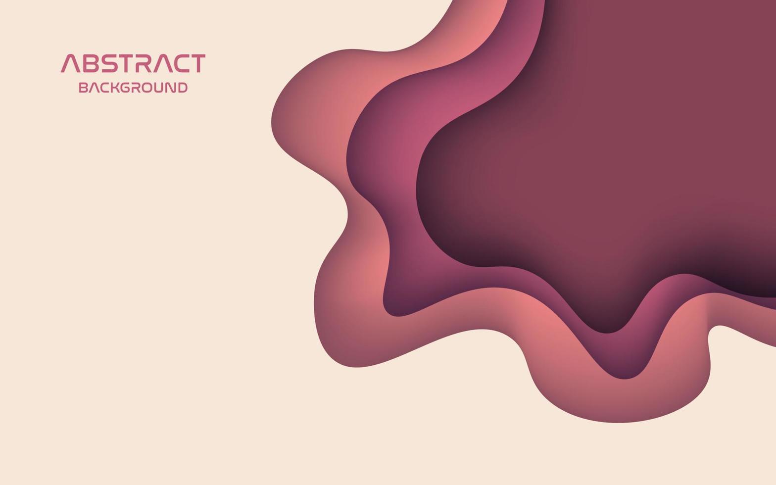 abstract dynamic brown liquid color wavy layers dimension papercut background. eps10 vector