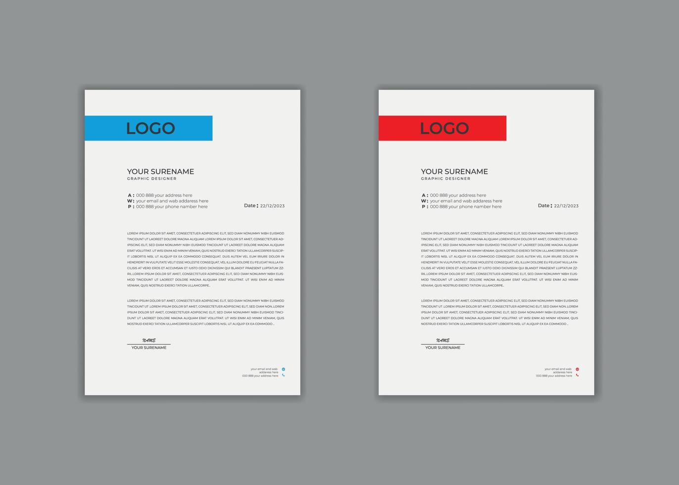 letterhead, letterhead template, letterhead design, vector elegant school hospital medical new Professional modern simple unique minimalist creative corporate letterhead design