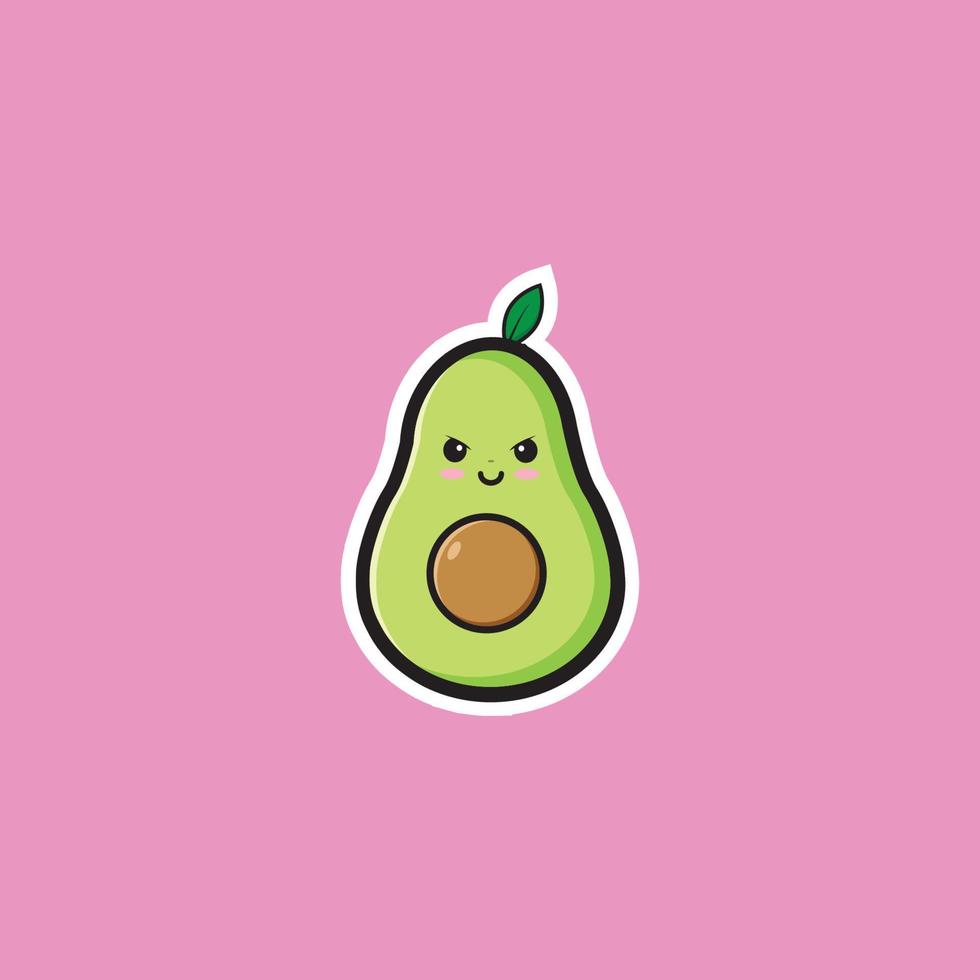 avocado cute icon vector design