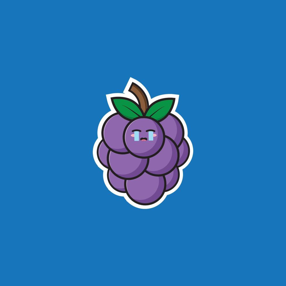 grape cute icon vector design