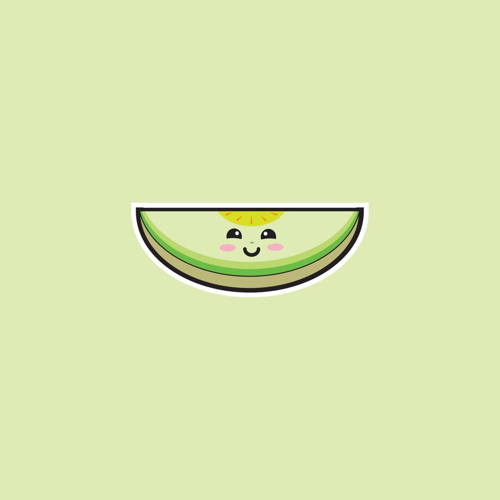 honeydew melon cute icon vector design