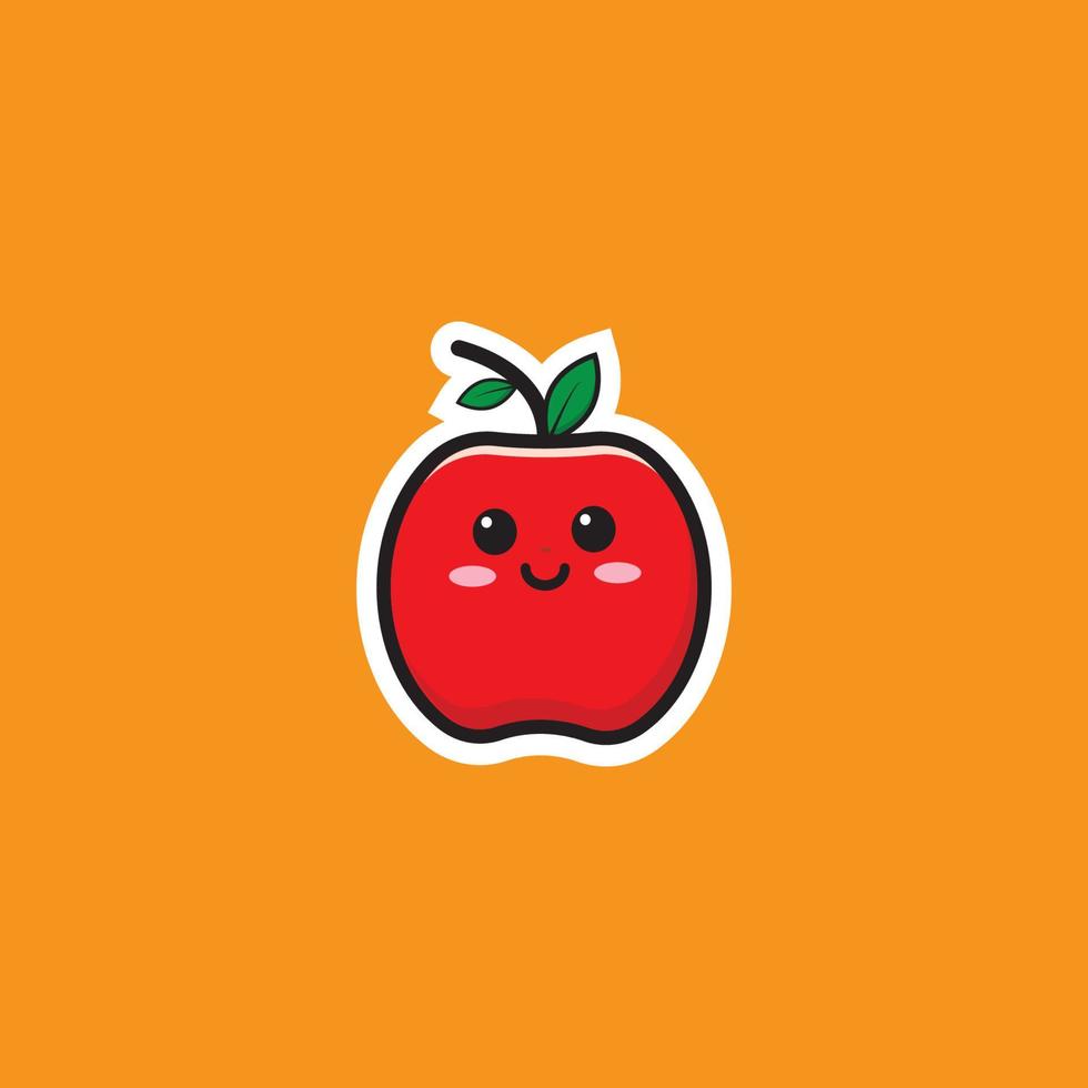 apple cute icon vector design