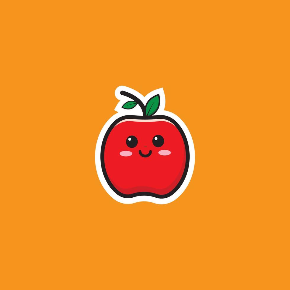 manzana linda icono vector diseño