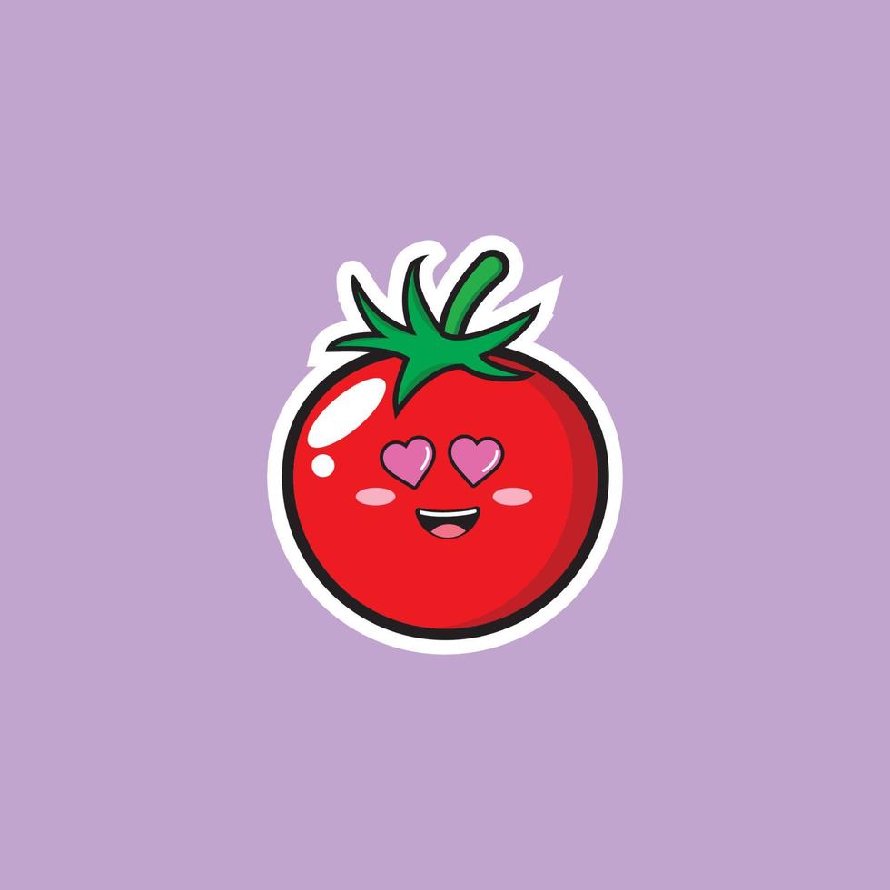 tomato cute icon vector design