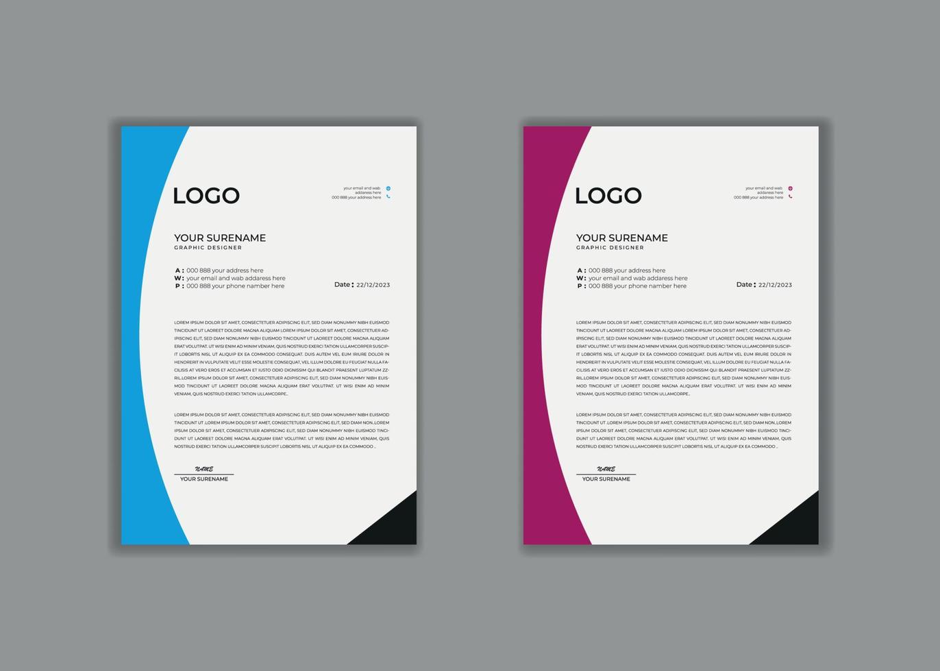 letterhead, letterhead template, letterhead design, vector school hospital medical new simple unique minimalist elegant corporate letterhead template.