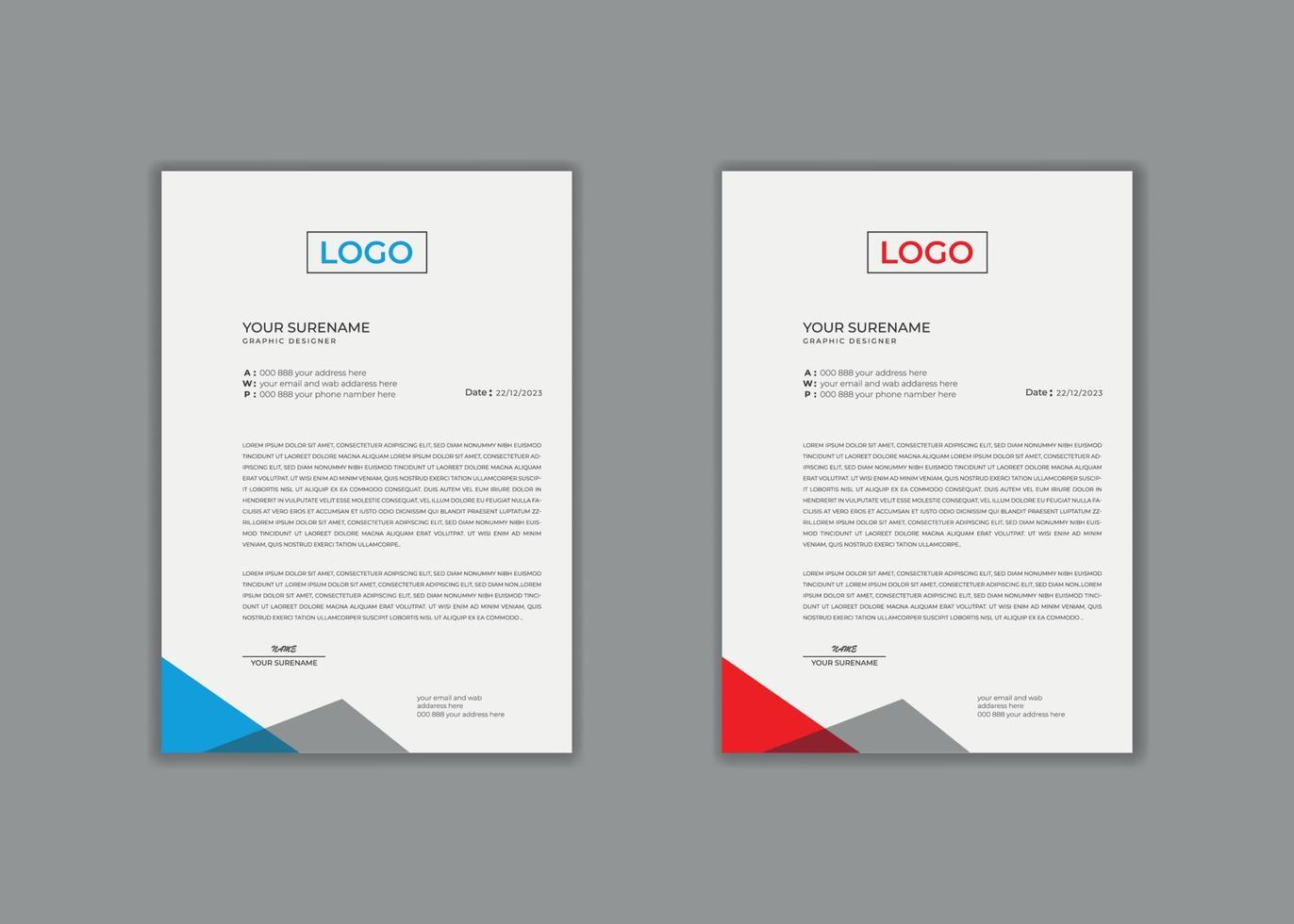 letterhead template, creative Professional modern simple unique corporate minimalist school hospital medical new elegant vector illustrator and clean letterhead design print template.