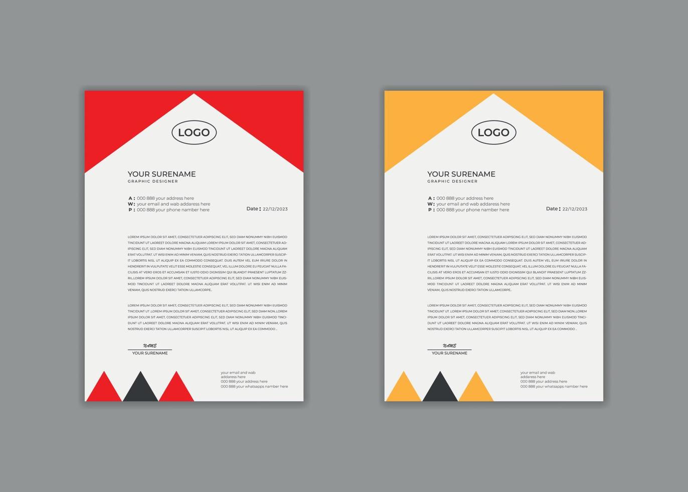 letterhead template, letterhead design, vector abstract  creative Professional modern simple unique school hospital medical new red and black corporate letterhead minimal template