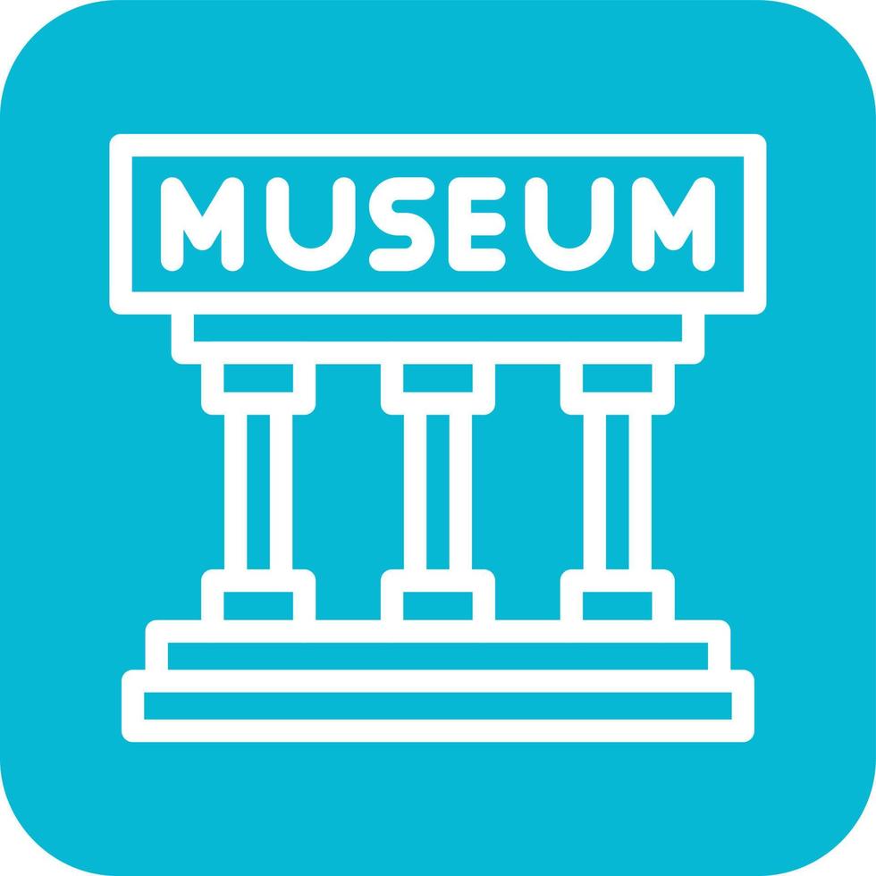 ilustración de diseño de icono de vector de museo