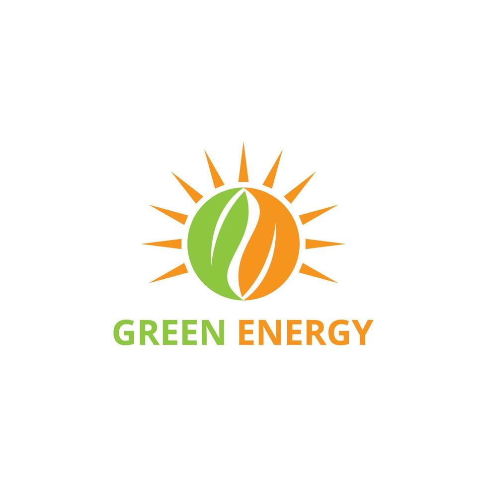 Natural Green energy logo vector
