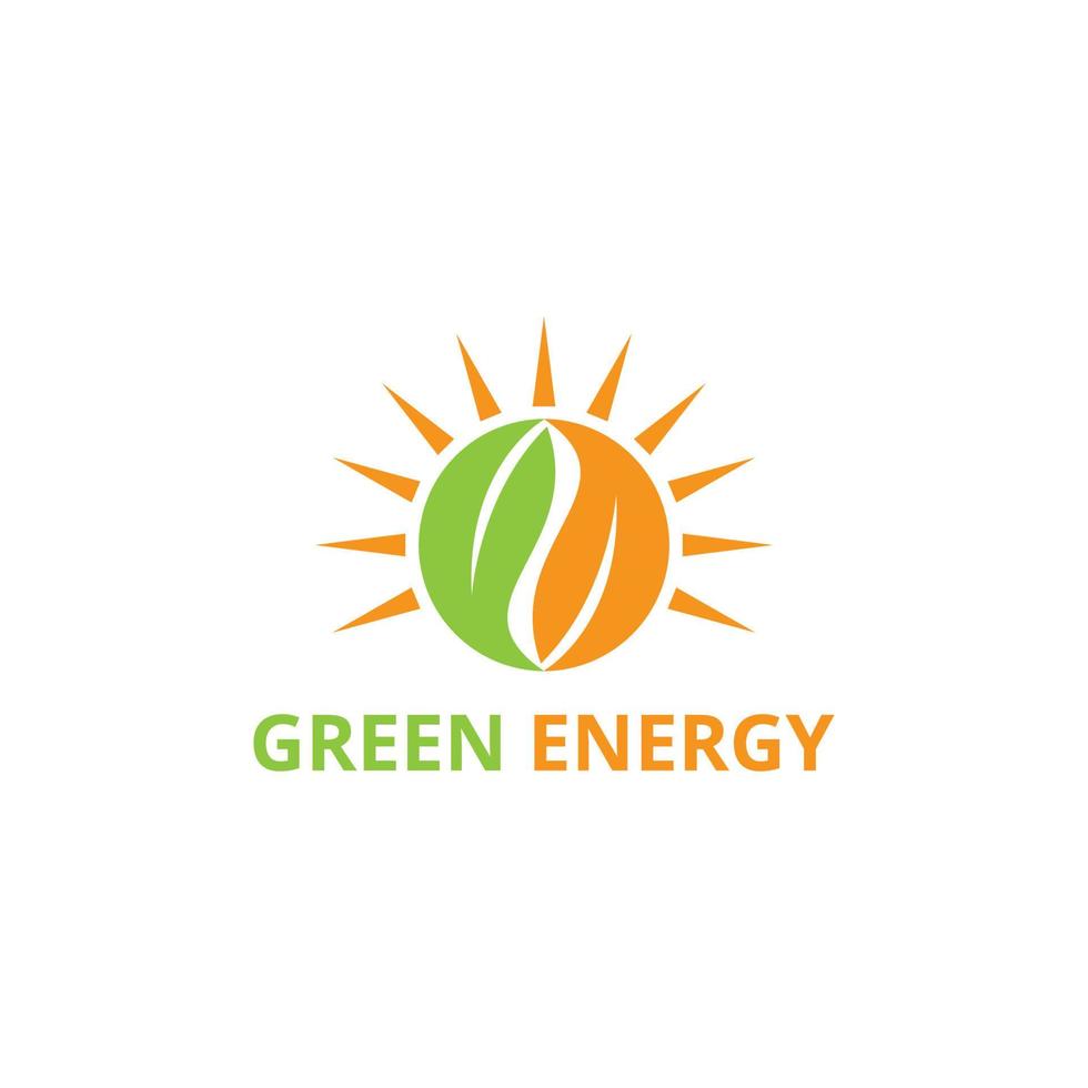 natural verde energía logo vector