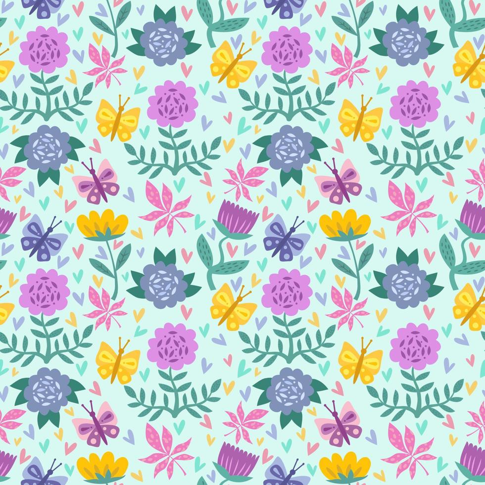 Seamless pattern with flowers, abstract repeating pattern.For paper, cover, fabric, textiles, gift wrapping, advertising, wall art, interior decor. Vector illustration of fashion.